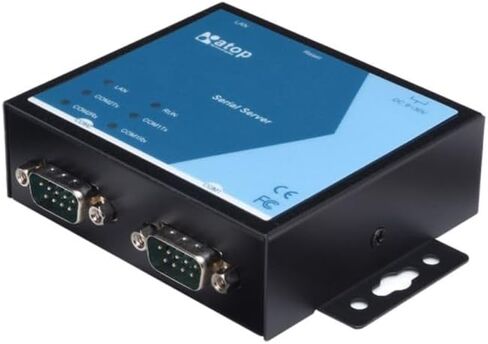 GW312 Device Server - 2-Port RS 232/422/485 Serial to Ethernet Device Server, Rugged Metal Case. Easy Configuration. Virtual Com Software Included. (ATOP) in Saudi Arabia