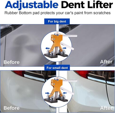 أدوات إصلاح Dent 6 قطع من قضبان إزالة Dent مع AWL Head Dent Dent Kit Car Auto Body Body Removal of the Hail inters and Door Ding (6 PCS Rod 21 PCS Pen) in Kuwait