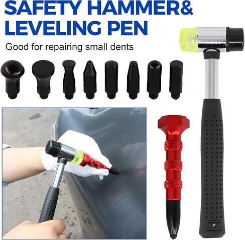 أدوات إصلاح Dent 6 قطع من قضبان إزالة Dent مع AWL Head Dent Dent Kit Car Auto Body Body Removal of the Hail inters and Door Ding (6 PCS Rod 21 PCS Pen) in Kuwait