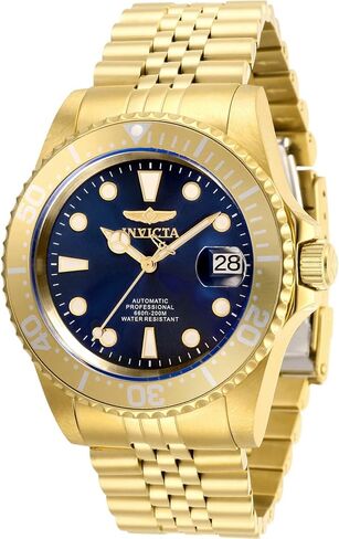 Invicta Men's Pro Diver Automatic Watch with Stainless Steel Strap, Gold, 22 (Model: 29184) in Saudi Arabia