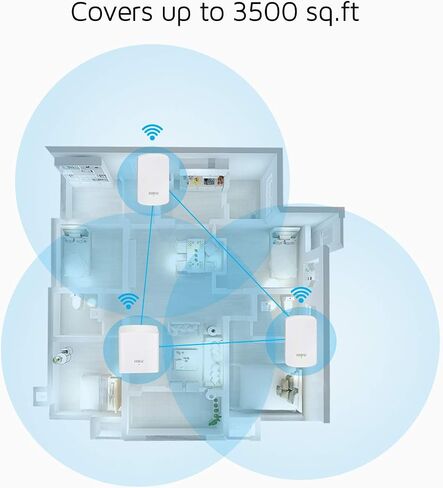 Tenda AX3000 WiFi 6 Mesh System Nova MX12 - Whole Home Covers up to 7000 sq.ft - Dual-Band Mesh Network for 160+ Devices - 1.7 GHz Quad-Core CPU - Replaces Wireless Router - 3-Pack(2025 New Version) in Kuwait