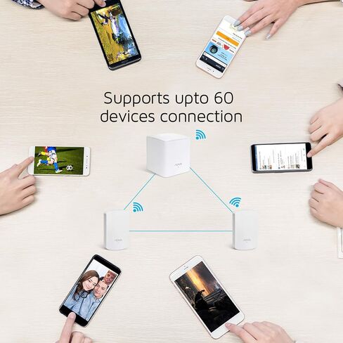 Tenda AX3000 WiFi 6 Mesh System Nova MX12 - Whole Home Covers up to 7000 sq.ft - Dual-Band Mesh Network for 160+ Devices - 1.7 GHz Quad-Core CPU - Replaces Wireless Router - 3-Pack(2025 New Version) in Kuwait