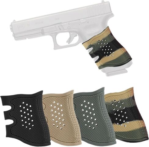 Tactical Rubber Grip Glove Sleeve Slip-On Ventilated Grip Grips for Glock in Saudi Arabia