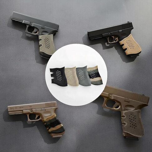 Tactical Rubber Grip Glove Sleeve Slip-On Ventilated Grip Grips for Glock in Saudi Arabia