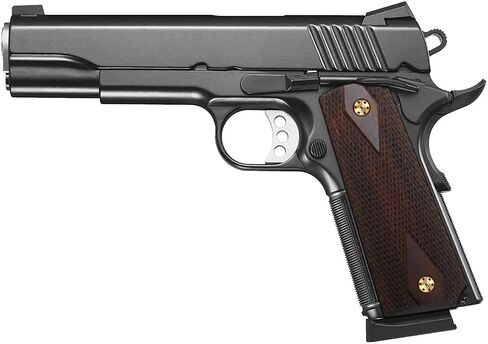 Cool Hand 1911 Wood Grips, Grips Gold Screws Included, Full Size (Government/Commander), Checker Diamond Cut or w/Patriotic US Logo or Honey Comb Texture, Ambi Safety Cut in Saudi Arabia