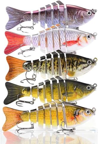 Multi-Segmented Fishing Lures, Glide Swim Bait Lure Freshwater and Saltwater for Bass Fishing Stuff, Swimbait Crank Baits in Saudi Arabia