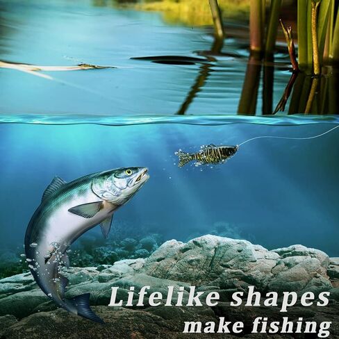 Multi-Segmented Fishing Lures, Glide Swim Bait Lure Freshwater and Saltwater for Bass Fishing Stuff, Swimbait Crank Baits in Saudi Arabia