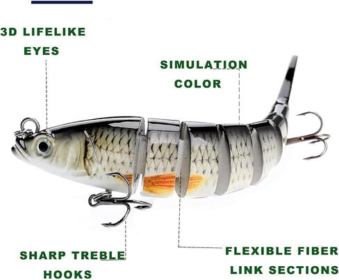 Multi - Joint Swimbait Fishing Lure, Great for Various Fish in Saudi Arabia