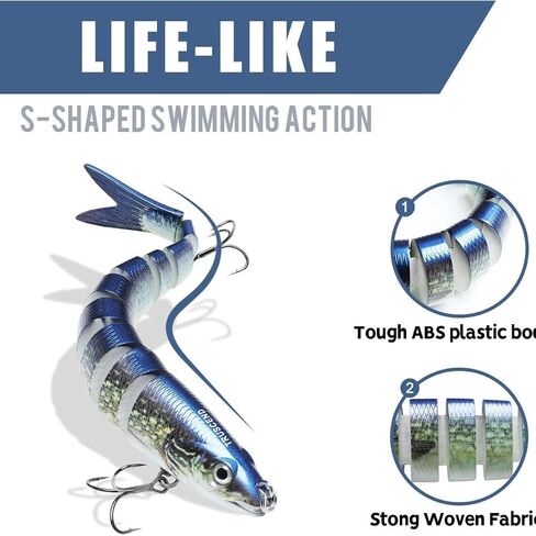 Multi - Joint Swimbait Fishing Lure, Great for Various Fish in Saudi Arabia