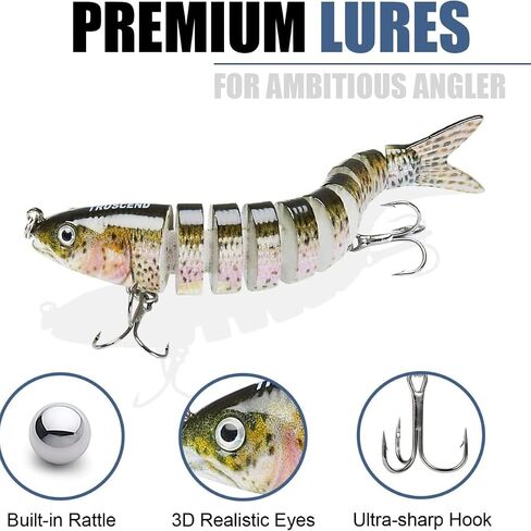 Multi - Joint Swimbait Fishing Lure, Great for Various Fish in Saudi Arabia