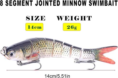 Multi - Joint Swimbait Fishing Lure, Great for Various Fish in Saudi Arabia