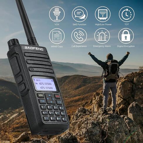 BAOFENG ترقية DR-1801UV DMR راديو AES256 رقمي/تناظري اتجاهين راديو طويل المدى DM-1801 نسخة مطورة بطارية 2200 مللي أمبير وظيفة الرسائل القصيرة 1024 قناة in Saudi Arabia