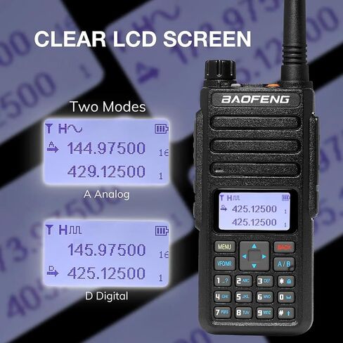 BAOFENG ترقية DR-1801UV DMR راديو AES256 رقمي/تناظري اتجاهين راديو طويل المدى DM-1801 نسخة مطورة بطارية 2200 مللي أمبير وظيفة الرسائل القصيرة 1024 قناة in Saudi Arabia