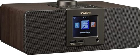 Sangean WFR-32 راديو الإنترنت/AUX/بلوتوث/تطبيق AirMusic/إدارة تفضيلات الراديو المحلية الذكية/تشغيل USB وشحن الهاتف راديو خزانة خشبي رقمي (متجدد) in Kuwait