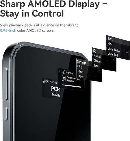 مضخم سماعة الرأس المحمول Khadas Tea Pro بشاشة 0.95 بوصة، تصميم نحيف للغاية BT 5.4 USB DAC AMP المغناطيسي مع ES9039Q2M، مخرجات 3.5 و4.4 مم، 768 كيلو هرتز/32 بت، بطارية 2100 مللي أمبير في الساعة للصوت هاي فاي in Kuwait