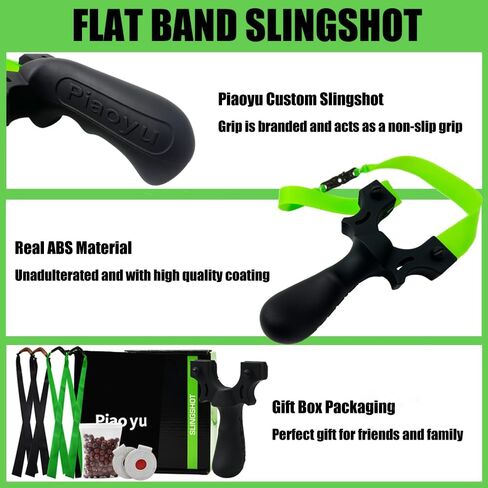 مجموعة مقلاع الراتنج من بياويو، لقطة حبال بشريط مطاطي مسطح للبالغين، مقلاع الرماية لممارسة المقلاع، الترفيه اليومي، أدوات رائعة في الهواء الطلق in Kuwait