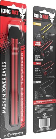مقلاع Barnett King Rat Slingshots، شريط استبدال مقلاع مطاطي قوي يتميز بحقيبة جلدية، وشريط بديل أحمر Magnum in Kuwait