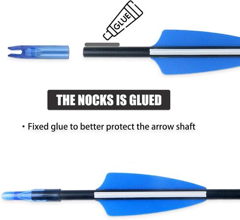 28“ Archery Arrows Training Practice Target Arrows for Kids Youth or Beginners Safe Blunt Points Durable Shaft on Recurve Bows Youth Bow and Longbows(Pack of 12) in Saudi Arabia