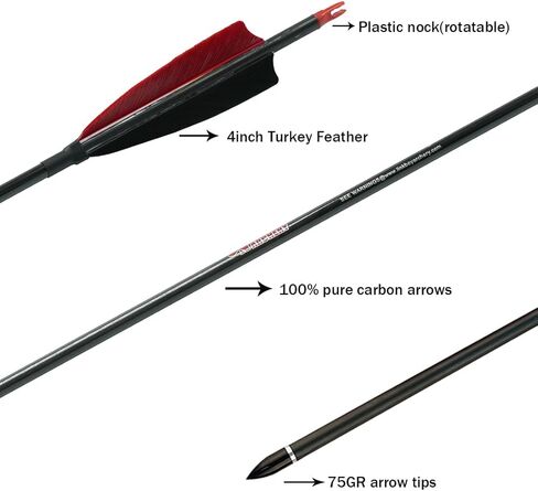 لينكبوي الرماية أسهم كربون نقي العمود الفقري 300 340 400 500 600 700 800 900 1000 ل مجمع قوس منحني الصيد الرماية الهدف 12 قطعة in Kuwait
