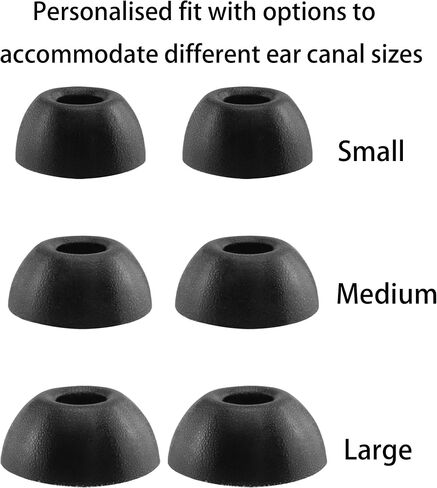 أطراف أذن بديلة من إسفنج الذاكرة لسماعات الأذن AirPods Pro 3، راحة فائقة، متوافقة مع AirPods Pro الجيل الثالث 2025، 3 أزواج (أسود، متنوعة S/M/L) in Saudi Arabia
