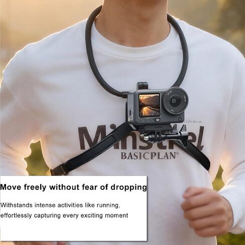 حزام تثبيت مغناطيسي للرقبة لـ DJI OSMO Action 6، زر تحرير سريع بنقرة واحدة وتصميم مريح، حامل حزام رقبة مغناطيسي سريع الفك مثبت على الصدر in Kuwait
