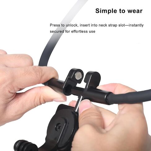 حزام تثبيت مغناطيسي للرقبة لـ DJI OSMO Action 6، زر تحرير سريع بنقرة واحدة وتصميم مريح، حامل حزام رقبة مغناطيسي سريع الفك مثبت على الصدر in Kuwait