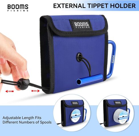 Booms Fishing Leader Holder Wallet: Fly Fishing Tippet Line Storage with 12 Clear Pocket and Tippet Holder in Saudi Arabia