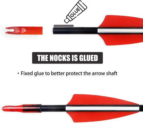 31“ Archery Arrows Training Practice Target Arrows for Kids Youth or Beginners Streamlined Points Durable Shaft on Recurve Bows Youth Bow and Longbows(Pack of 12) in Saudi Arabia