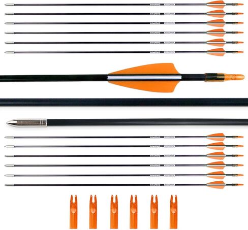 31“ Archery Arrows Training Practice Target Arrows for Kids Youth or Beginners Streamlined Points Durable Shaft on Recurve Bows Youth Bow and Longbows(Pack of 12) in Saudi Arabia