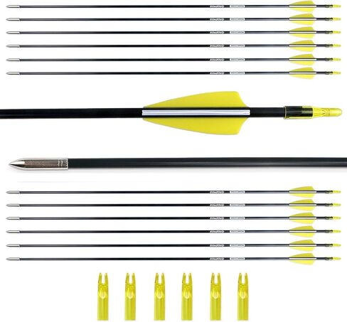 31“ Archery Arrows Training Practice Target Arrows for Kids Youth or Beginners Streamlined Points Durable Shaft on Recurve Bows Youth Bow and Longbows(Pack of 12) in Saudi Arabia