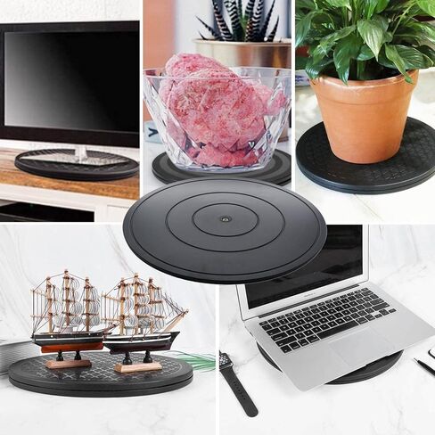 Rotating Turntable 3 Pieces Rotating Platform, 360° Swivel Stand with Steel Ball Bearings, Round Bonsai Turntables, Weight Capacity 100 kg, for TV Monitor Computer Lap in Saudi Arabia
