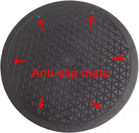 Rotating Turntable Monitor Platform Plate, 360° Stand, Rotating Platform with Steel Ball Bearings, Non-Slip, for TV, Monitors, Speakers, Bonsai Plants (Size : 25cm) in Saudi Arabia