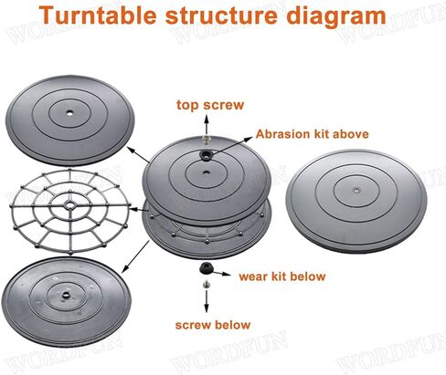 Rotating Turntable Multipurpose Turntables, 360 Degree Rotating Platform, Round Bonsai Turntables, Swivel TV Stands, Load Capacity 100kg, Flat Rotating Platform for TV in Saudi Arabia