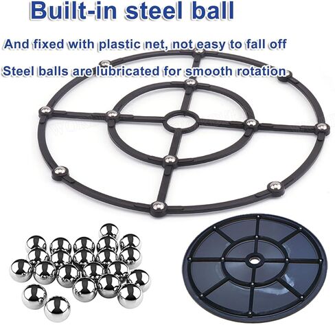 Rotating Turntable 30cm Black Turntables, 1/2/3 Piece Rotating Plate, Steel Ball Bearings, 360° Non-Slip Rotating Stand, for Laptops, Monitors, TVs, Carving, Bonsai in Saudi Arabia