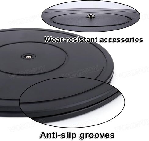 Rotating Turntable 30cm Black Turntables, 1/2/3 Piece Rotating Plate, Steel Ball Bearings, 360° Non-Slip Rotating Stand, for Laptops, Monitors, TVs, Carving, Bonsai in Saudi Arabia