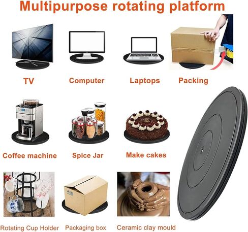 Rotating Turntable Rotating Monitor Stand, 360° Manual Rotating TV Stand, Turntables Base, for Packing, Processing, Assembly, Carving, Bonsai in Saudi Arabia