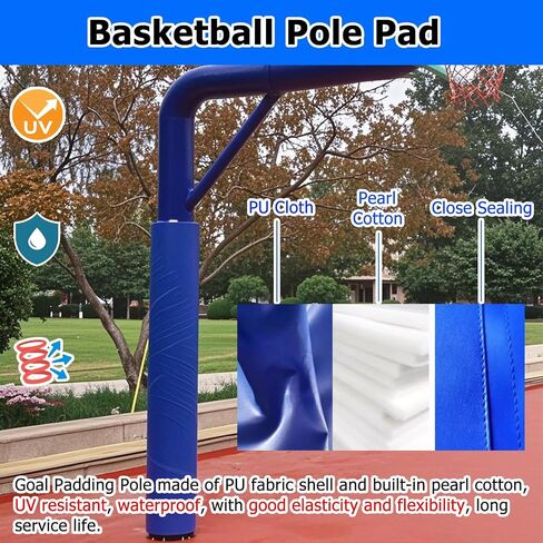 Safety Foam Padding for Round Poles, Self-Adhesive Crash Cushion Wrap, 2cm Thick Column Protector for Indoor/Outdoor Use (Black, H-1.67m/5.5', Dia 25cm/10) in Saudi Arabia