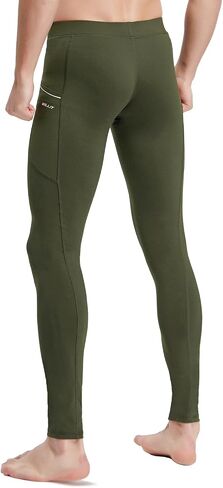 Willit Men's Active Yoga Leggings Pants Running Dance Tights with Pockets Cycling Workout Pants Quick Dry in Kuwait