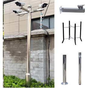 19.7ft Security Camera Pole - Universal Outdoor Surveillance Stand, Commercial Grade, Ideal for Residential & Farm Use (4.5m/14.8ft, 3 Sections) in Kuwait