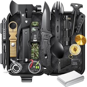 هدايا للرجال أبي هيم كريسماس - معدات ومعدات النجاة 21 في 1، مجموعات النجاة - هدايا للرجال والأب والأولاد المراهقين - هدايا للجوارب وهدايا الفيل الأبيض in Kuwait