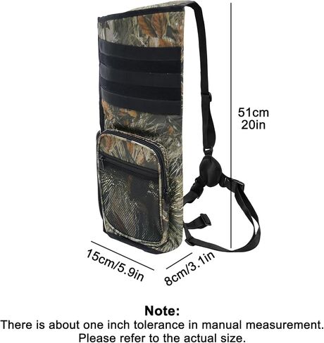 حامل جعبة سهم خلفي خفيف الوزن للرماية حقيبة رماية على الكتف قابلة للتعديل مع نظام مولي وجيب أمامي من أجل ممارسة الصيد على الهدف in Kuwait