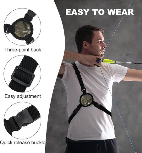 حامل جعبة سهم خلفي خفيف الوزن للرماية حقيبة رماية على الكتف قابلة للتعديل مع نظام مولي وجيب أمامي من أجل ممارسة الصيد على الهدف in Kuwait