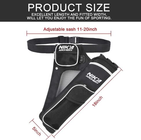 Archery Arrow Quiver Holder, 3-Tubes Hip Quiver Arrow Bag with Adjustable Belt for Youth & Adults Arrows Hunting Target Practicing in Saudi Arabia