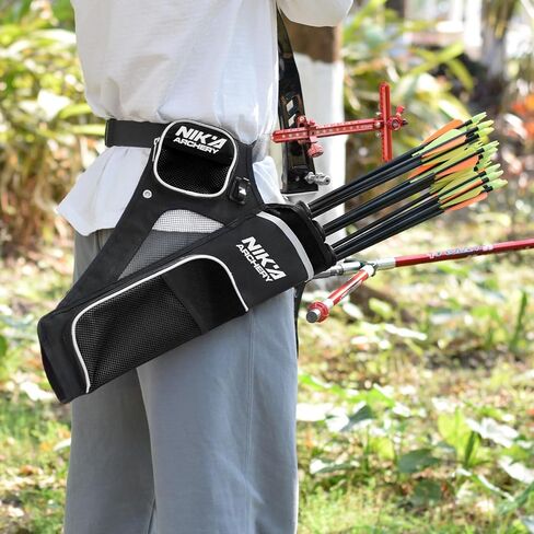 Archery Arrow Quiver Holder, 3-Tubes Hip Quiver Arrow Bag with Adjustable Belt for Youth & Adults Arrows Hunting Target Practicing in Saudi Arabia