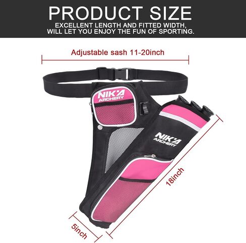 Archery Arrow Quiver Holder, 3-Tubes Hip Quiver Arrow Bag with Adjustable Belt for Youth & Adults Arrows Hunting Target Practicing in Saudi Arabia