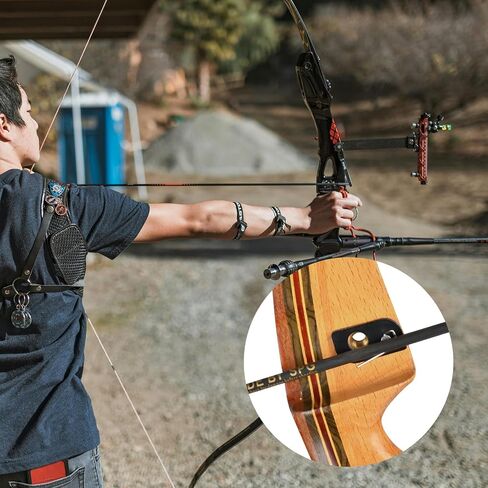 SOPOGER Arrow Rest for Recurve Bow - 4 Pcs Magnetic Metal Recurve Arrow Rest with Adhesive Back Hunting Shooting Targeting Recurve Bow Accessories in Saudi Arabia