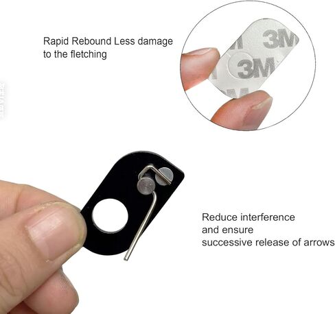 4Pcs Archery Recurve Bow Arrow Rest Adhesive Magnetic Arrow Rest Stick on Back Arrow Rest for Recurve Bow Hunting Shooting Targeting Right and Left Hand in Kuwait