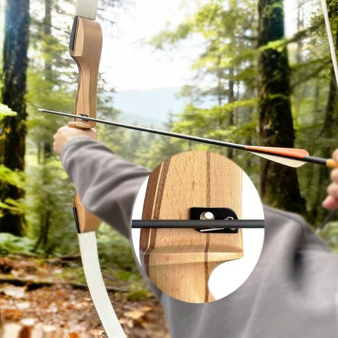 4Pcs Archery Recurve Bow Arrow Rest Adhesive Magnetic Arrow Rest Stick on Back Arrow Rest for Recurve Bow Hunting Shooting Targeting Right and Left Hand in Kuwait