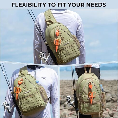KastKing Karryall Sling Tackle Bag–Fishing Sling Pack,Fishing Backpack With Rod Holder,MOLLE System,Soft Bait & Gear Storage in Saudi Arabia