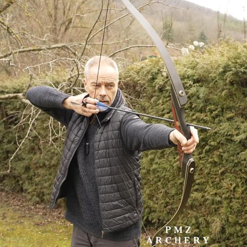 PMZ Recurve Bow and Arrow Set, Newset Professional Aldults Archery Hunting Bow Kit, 60'' Wooden Takedown Bow, for Youth Beginners to Advanced Outdoor Practice & Hunting, Right Hand, 20-60 lbs in Saudi Arabia